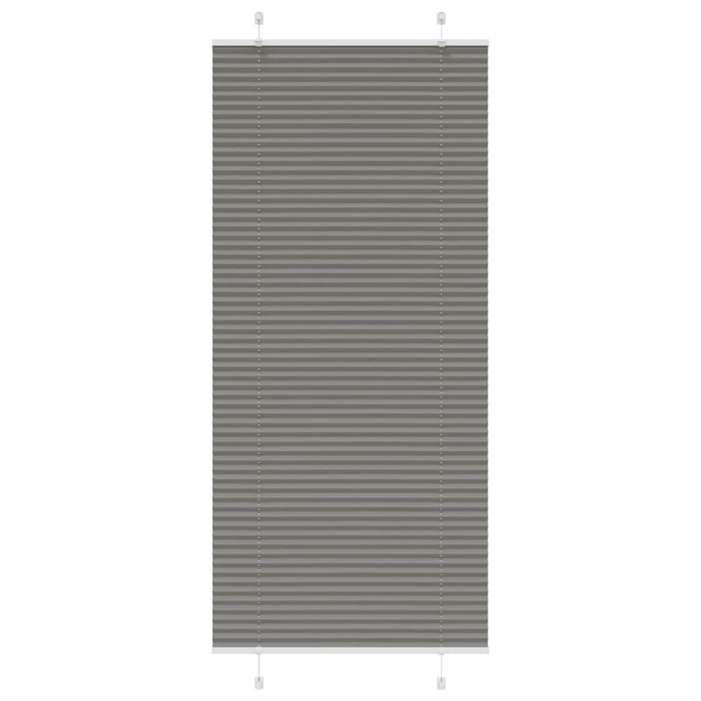 Vidaxl (Anthracite, 85 X 200 Cm) Pleated Blind Blue 80X100 Cm Fabric Width 79.4 Cm Polyester