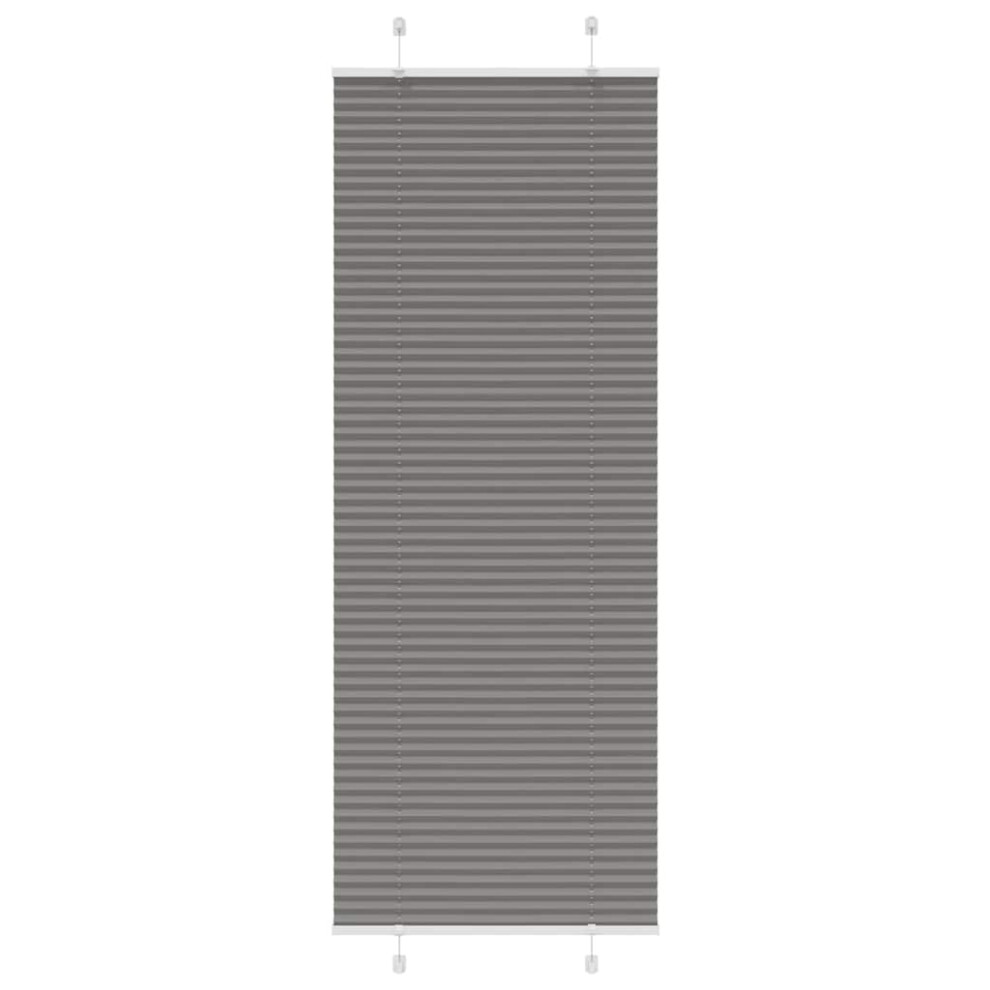 Vidaxl (Anthracite, 75 X 200 Cm) Pleated Blind Blue 80X100 Cm Fabric Width 79.4 Cm Polyester