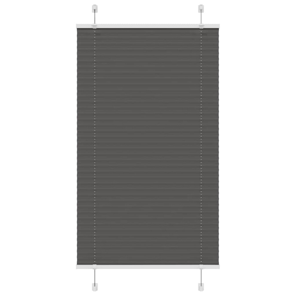Vidaxl (, 75 X 150 Cm) Pleated Blind 80X100 Cm Fabric Width 79.4 Cm Polyester Black/Blue