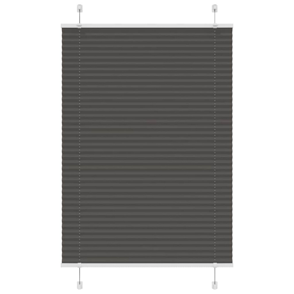 Vidaxl Black/Blue (, 85 X 150 Cm) Pleated Blind 80X100 Cm Fabric Width 79.4 Cm Polyester