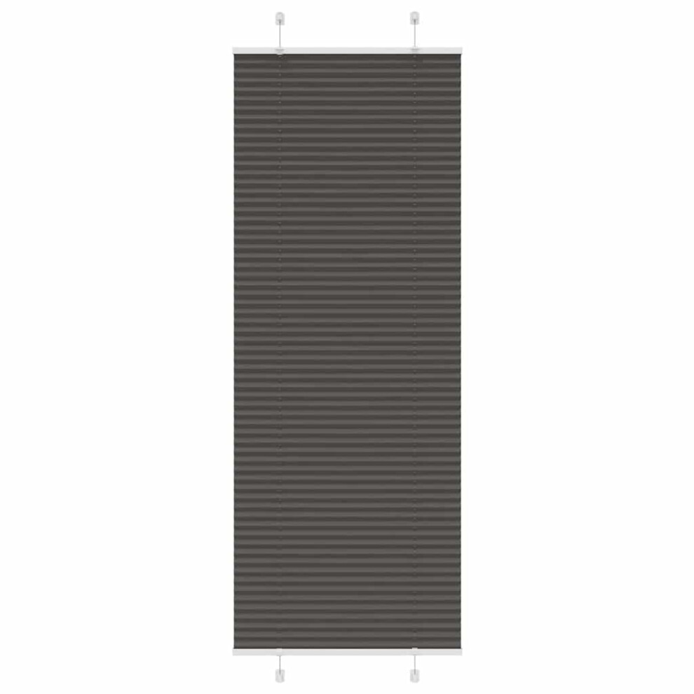Vidaxl (Black, 80 X 200 Cm) Pleated Blind Blue 80X100 Cm Fabric Width 79.4 Cm Polyester