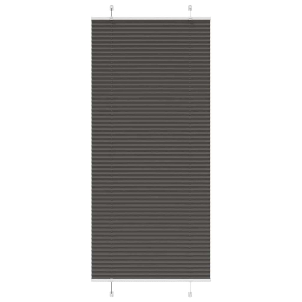 Vidaxl (Black, 85 X 200 Cm) Pleated Blind Blue 80X100 Cm Fabric Width 79.4 Cm Polyester