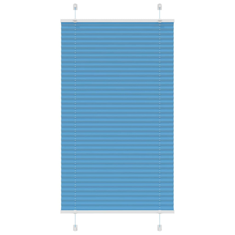 Vidaxl (Blue, 75 X 150 Cm) Pleated Blind Blue 80X100 Cm Fabric Width 79.4 Cm Polyester