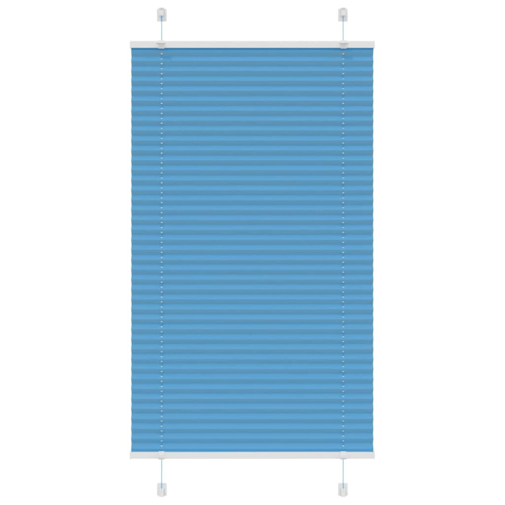 Vidaxl (Blue, 80 X 150 Cm) Pleated Blind Blue 80X100 Cm Fabric Width 79.4 Cm Polyester