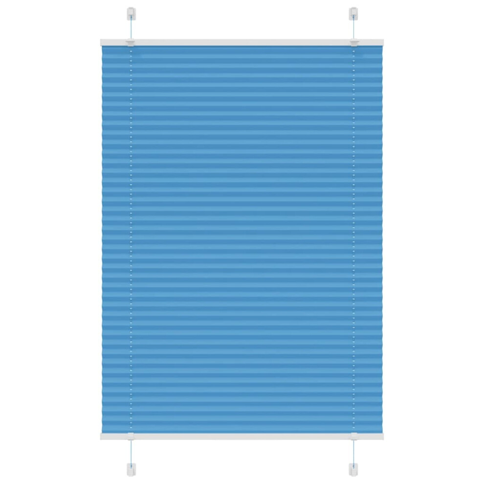 Vidaxl (Blue, 90 X 150 Cm) Pleated Blind Blue 80X100 Cm Fabric Width 79.4 Cm Polyester