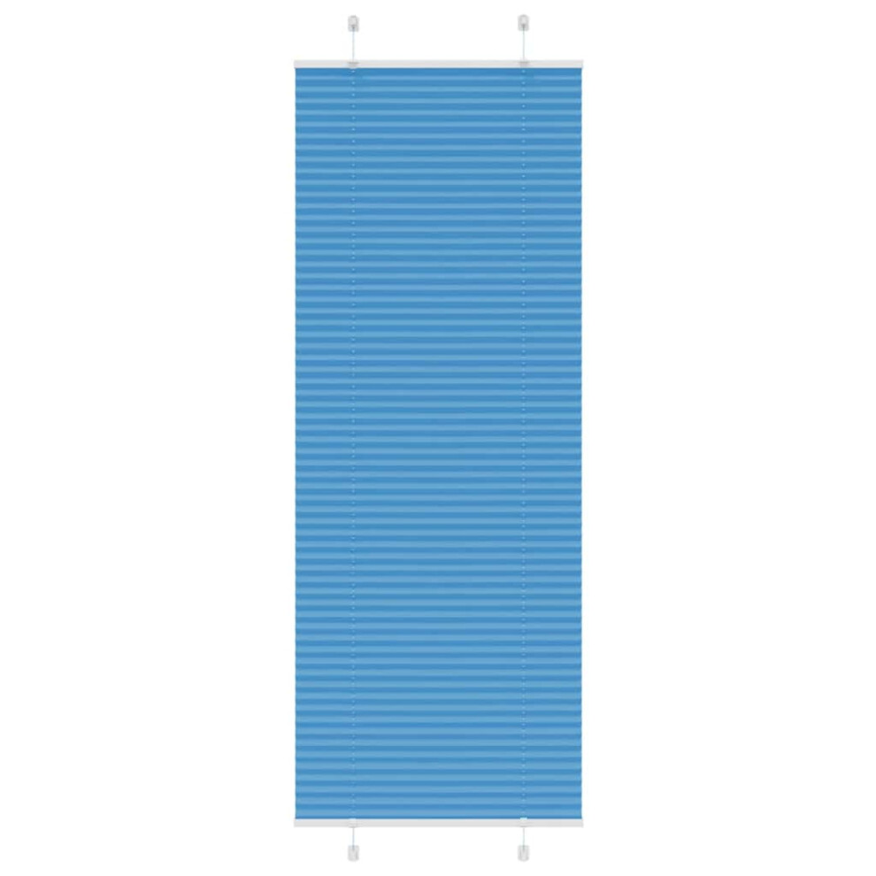 Vidaxl (Blue, 80 X 200 Cm) Pleated Blind Blue 80X100 Cm Fabric Width 79.4 Cm Polyester