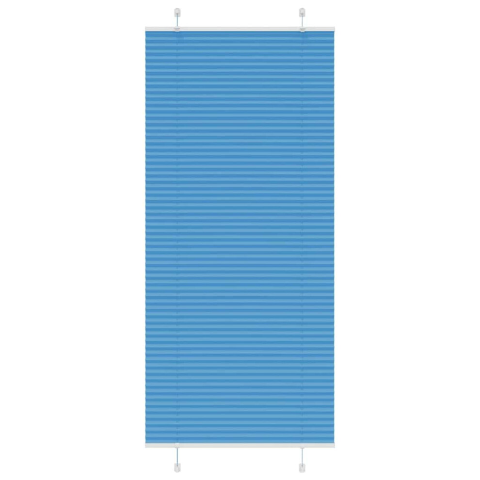 Vidaxl (Blue, 85 X 200 Cm) Pleated Blind Blue 80X100 Cm Fabric Width 79.4 Cm Polyester