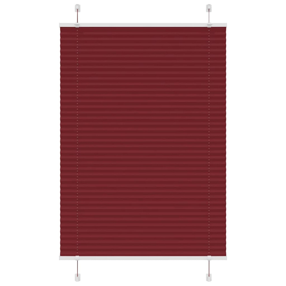 Vidaxl (Bordeaux Red, 85 X 100 Cm) Pleated Blind Blue 80X100 Cm Fabric Width 79.4 Cm Polyester