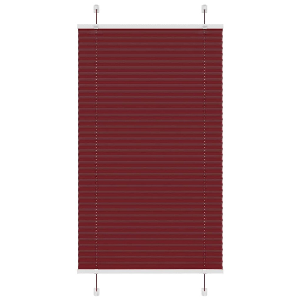Vidaxl (Bordeaux Red, 80 X 150 Cm) Pleated Blind Blue 80X100 Cm Fabric Width 79.4 Cm Polyester