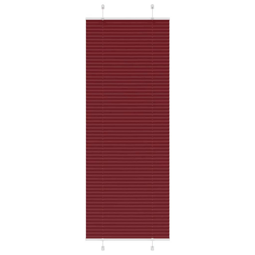 Vidaxl (Bordeaux Red, 75 X 200 Cm) Pleated Blind Blue 80X100 Cm Fabric Width 79.4 Cm Polyester