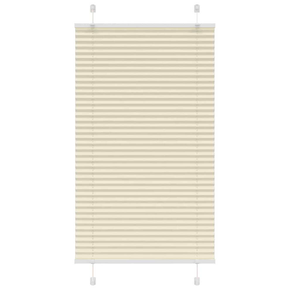 Vidaxl (Cream, 80 X 100 Cm) Pleated Blind Blue 80X100 Cm Fabric Width 79.4 Cm Polyester