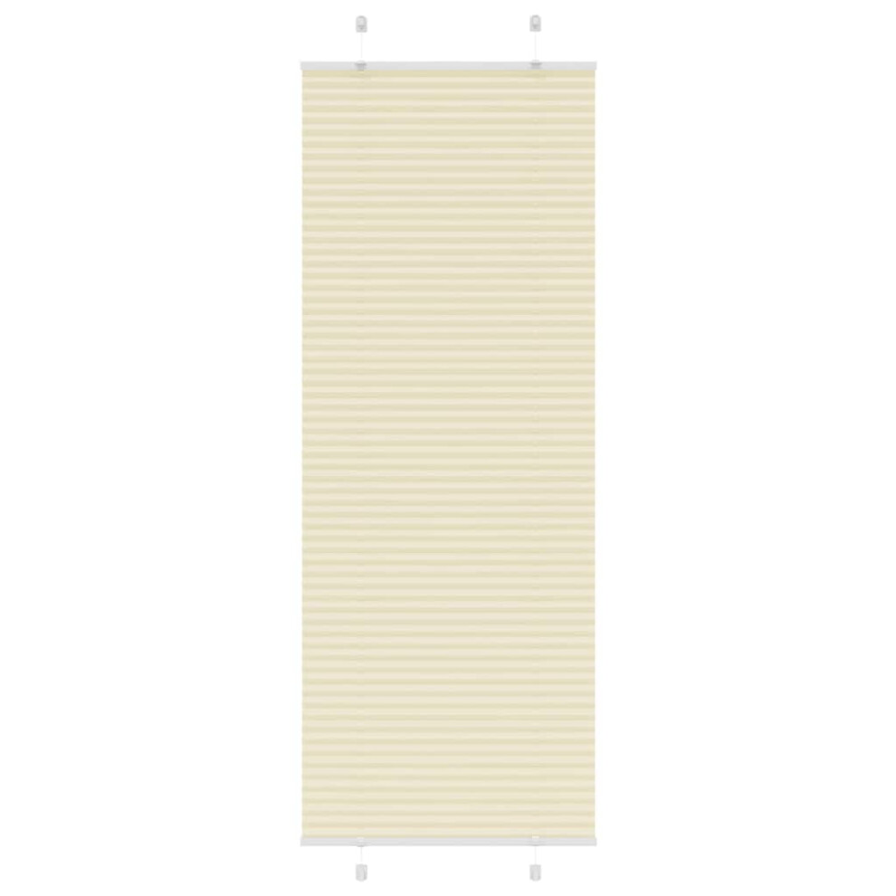Vidaxl (Cream, 75 X 200 Cm) Pleated Blind Blue 80X100 Cm Fabric Width 79.4 Cm Polyester