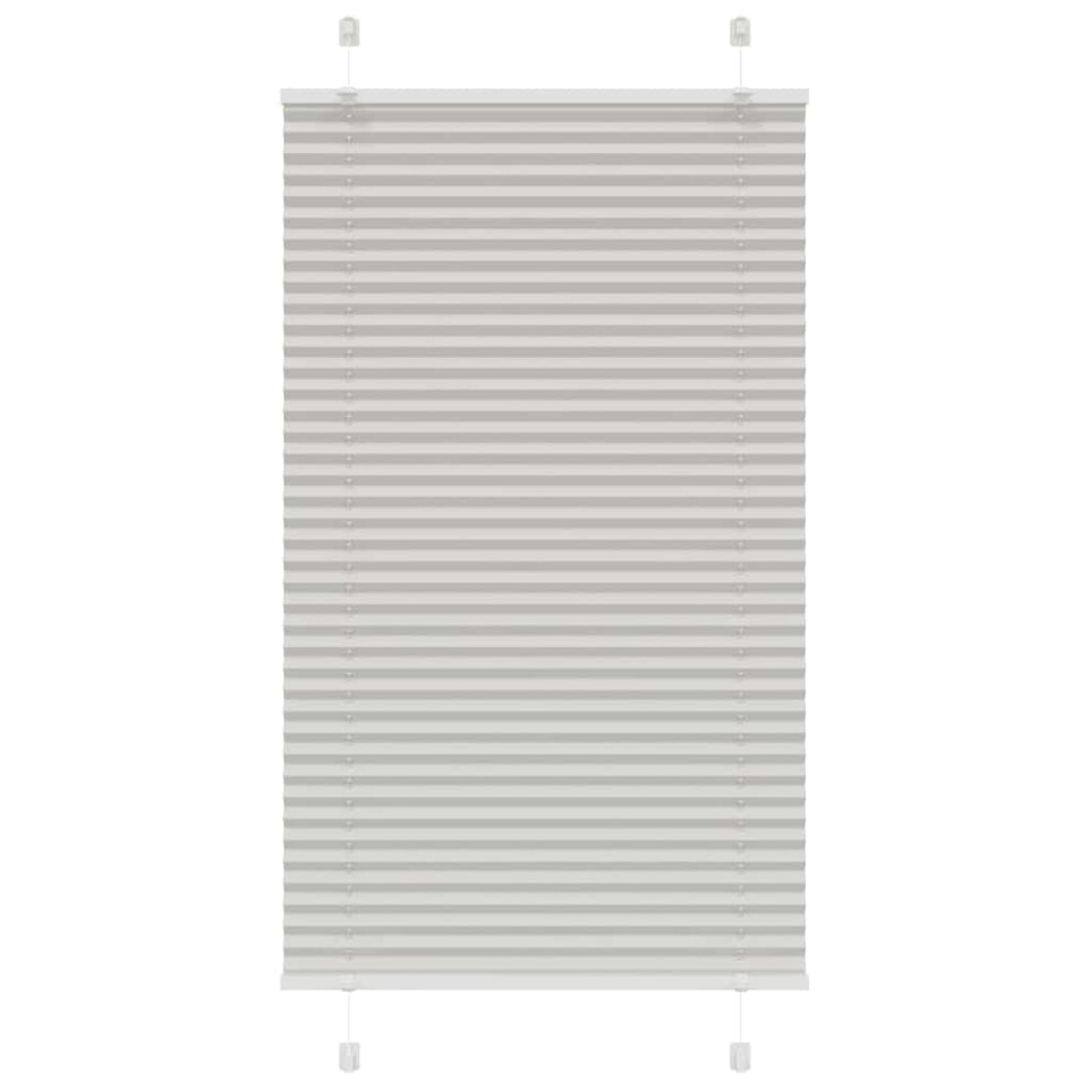 Vidaxl (Light Grey, 75 X 100 Cm) Pleated Blind Blue 80X100 Cm Fabric Width 79.4 Cm Polyester