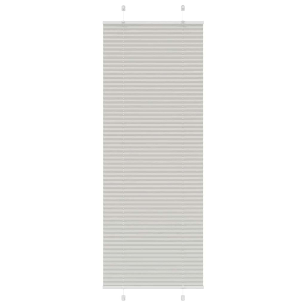 Vidaxl (Light Grey, 80 X 200 Cm) Pleated Blind Blue 80X100 Cm Fabric Width 79.4 Cm Polyester