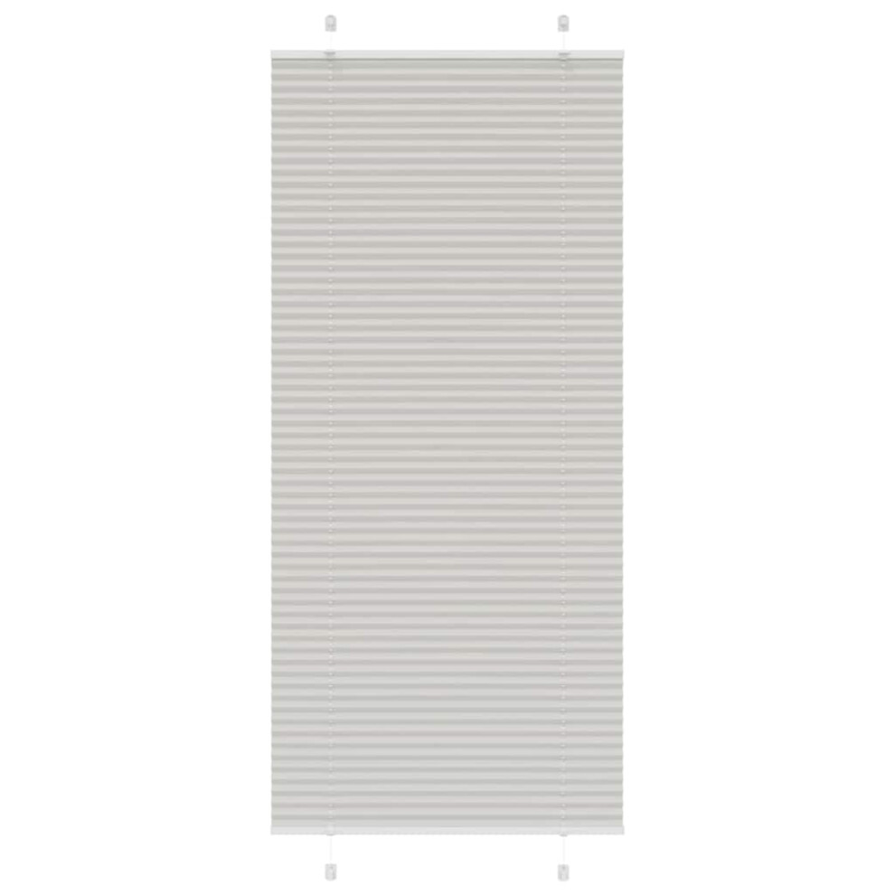 Vidaxl (Light Grey, 85 X 200 Cm) Pleated Blind Blue 80X100 Cm Fabric Width 79.4 Cm Polyester