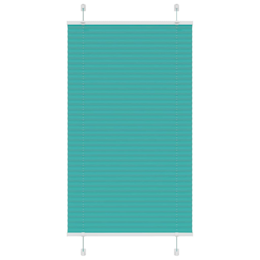 Vidaxl (Petrol Green, 75 X 150 Cm) Pleated Blind Blue 80X100 Cm Fabric Width 79.4 Cm Polyester