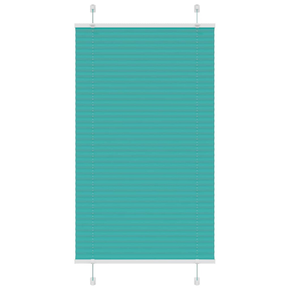 Vidaxl (Petrol Green, 80 X 100 Cm) Pleated Blind Blue 80X100 Cm Fabric Width 79.4 Cm Polyester