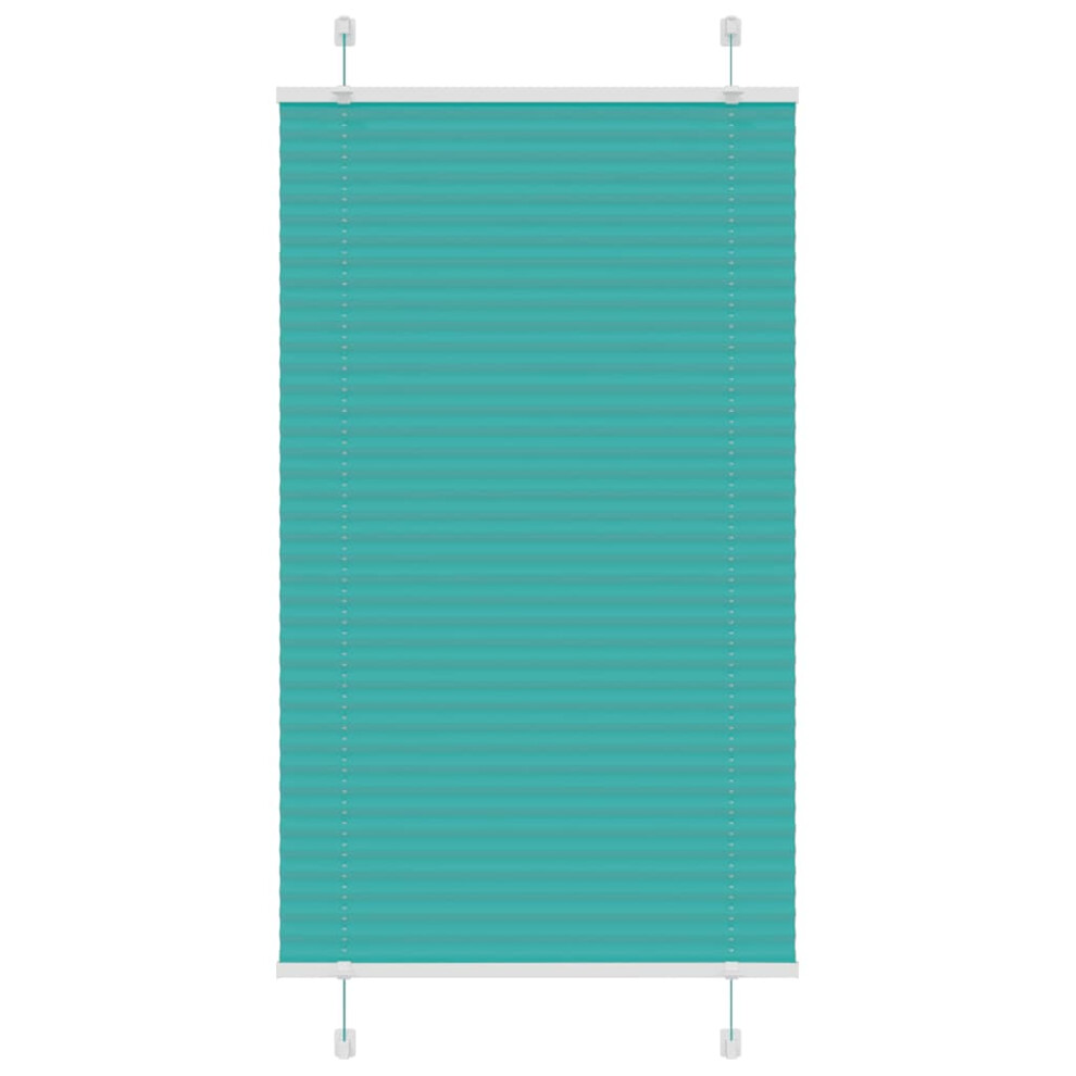 Vidaxl (Petrol Green, 80 X 150 Cm) Pleated Blind Blue 80X100 Cm Fabric Width 79.4 Cm Polyester