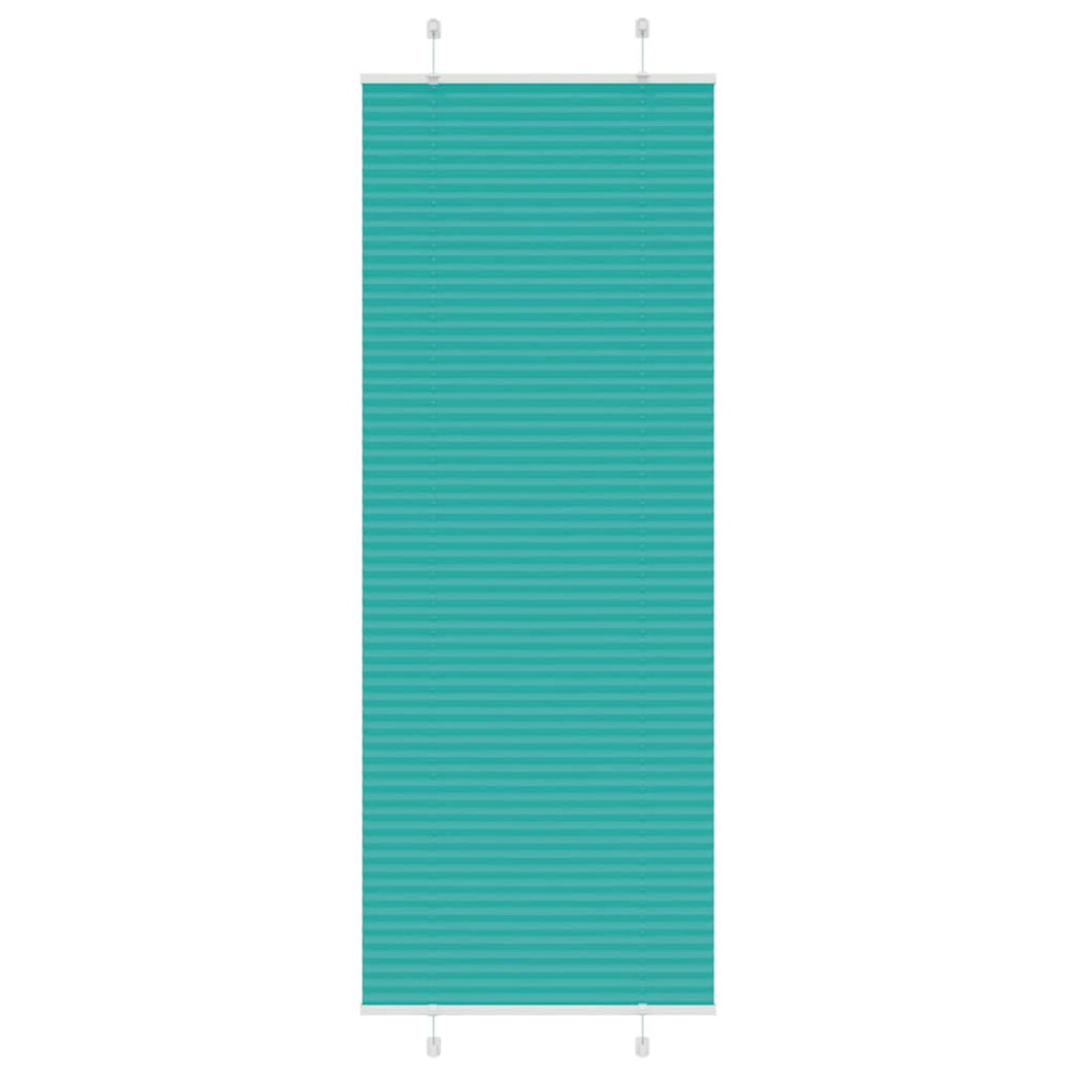 Vidaxl (Petrol Green, 75 X 200 Cm) Pleated Blind Blue 80X100 Cm Fabric Width 79.4 Cm Polyester
