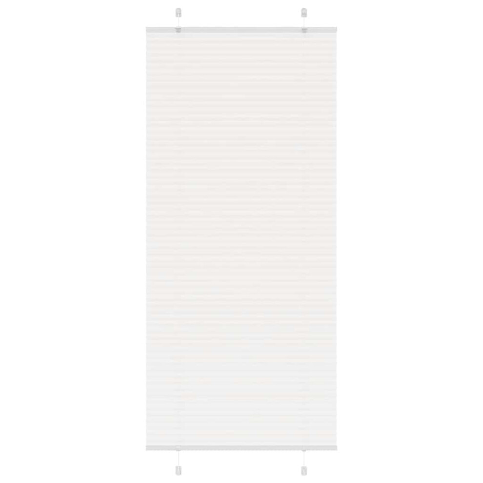 Vidaxl (White, 85 X 200 Cm) Pleated Blind Blue 80X100 Cm Fabric Width 79.4 Cm Polyester
