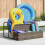 VidaXL vidaXL Poolside Float Storage Grey 110x100x57 cm Poly Rattan poolside storage 3