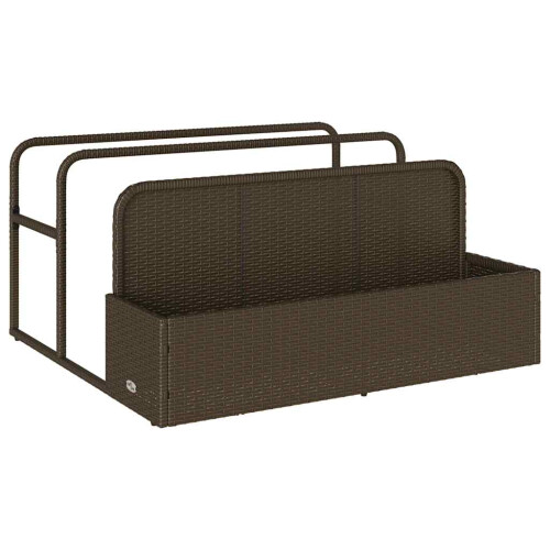 VidaXL vidaXL Poolside Float Storage Brown 110x100x57 cm Poly Rattan poolside storage 1
