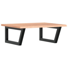 vidaXL Basin Shelf Wall Mounted Bathroom Countertop Steel and Solid Wood Oak