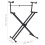 VidaXL vidaXL Double Braced Keyboard Stand X-Frame Black Piano Height Adjustable 8