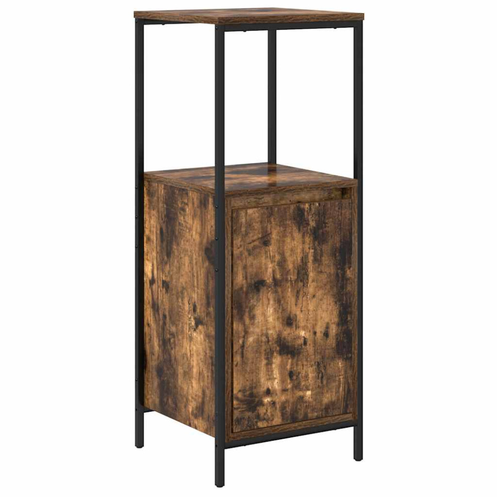 Vidaxl Bathroom Cabinet With Shelves Smoked Oak 36X35x95 Cm