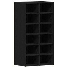vidaXL Shoe Rack Black Oak 54x34x100.5 cm Engineered Wood shoe storage