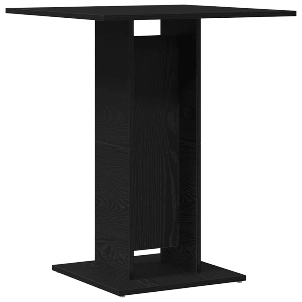 Vidaxl Bistro Table Black Oak 60X60x75 Cm Engineered Wood Table Cocktail Table
