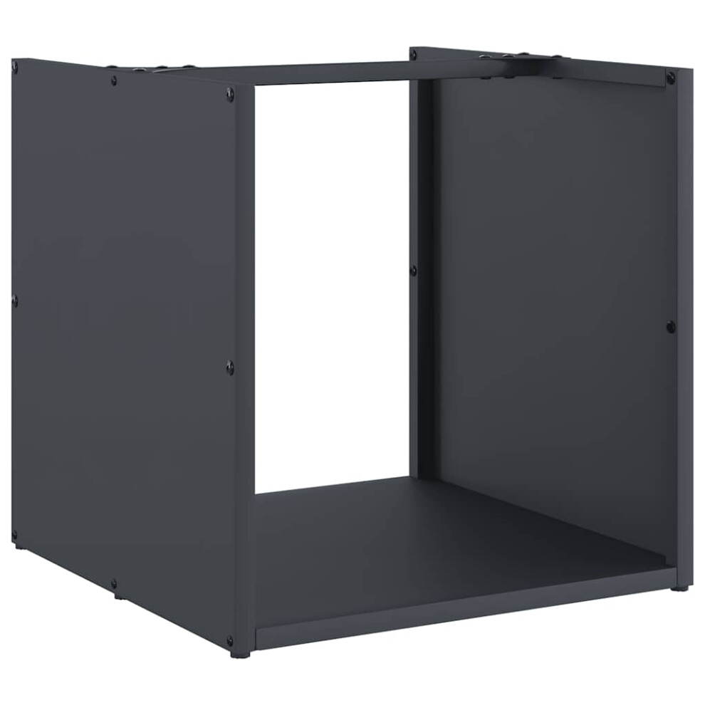 Vidaxl Firewood Rack Anthracite 40X40x40 Cm Cold-Rolled Steel