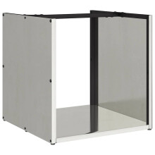 vidaXL Firewood Rack 40x40x40 cm Stainless Steel fireplace log holder