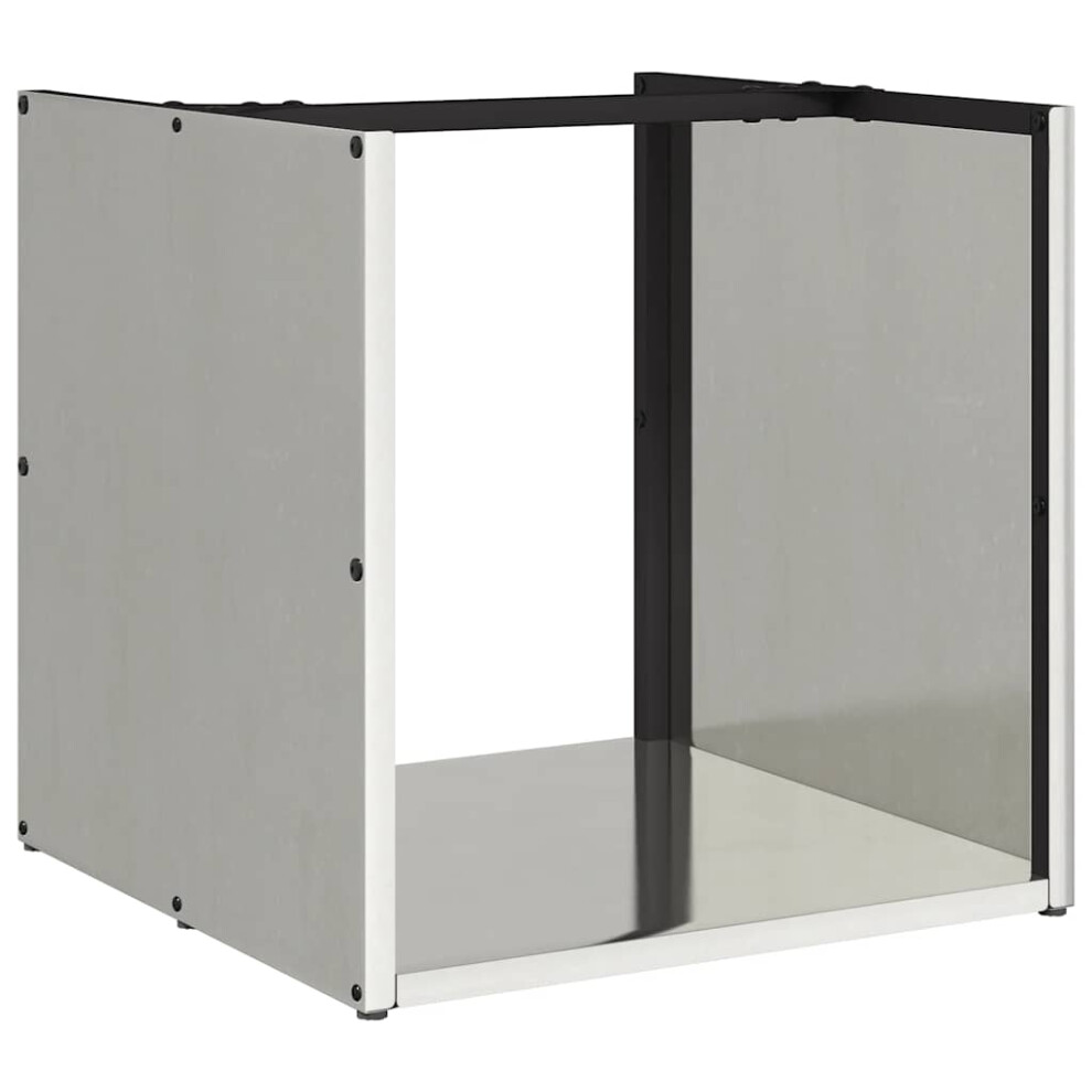 Vidaxl Firewood Rack 40X40x40 Cm Stainless Steel Fireplace Log Holder