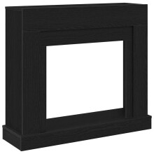 vidaXL Fireplace Surround Black Oak 100x30x87.5 cm Engineered Wood fire place