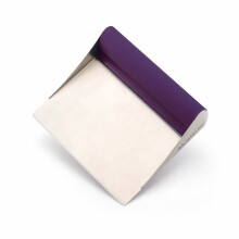 Rachael Ray Tools and Gadgets Stainless Steel Pastry Scraper / Bench Scrape / Kitchen Tool for Baking and Cooking / Dishwasher Safe  Purple