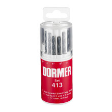 Dormer A191413 HSS High Speed Steel Jobber Drill Bits with 118 Degree Standard Point, Set of 13