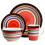 Gibson Home Casa Stella Dinnerware Set, Red, 16-Piece 2