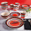 Gibson Home Casa Stella Dinnerware Set, Red, 16-Piece 5