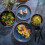 Gibson Elite Lagos Coupe Dinnerware Set, Service for 4 (16pcs), Blue 5