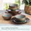 Pfaltzgraff Mackensie 12 Piece Dinnerware Set, Service for 4, Multicolored 5