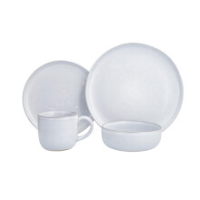 Nosse with Fortessa Svelte Stoneware 16 Piece Dinnerware Set, Service for 4, Stone