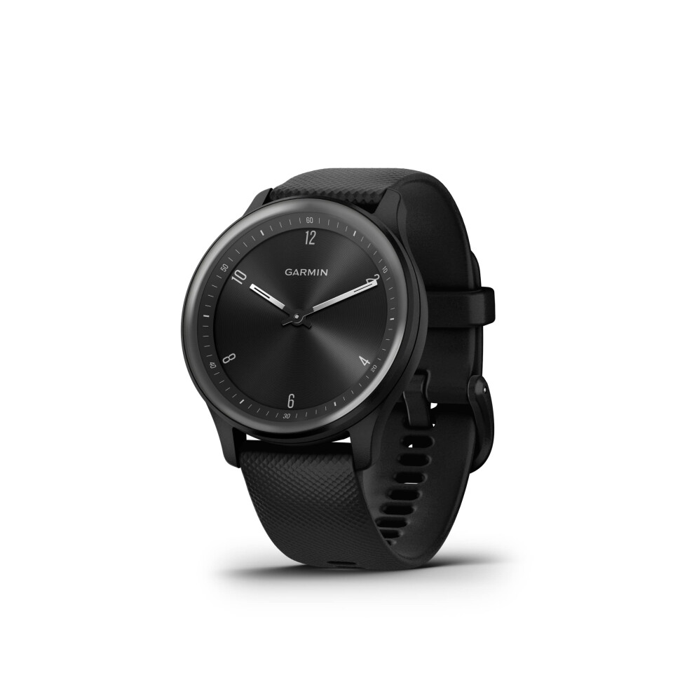 Garmin v?vomove Sport, Hybrid Smartwatch with Health and Fitness functions, Hidden Touchscreen Display and up to 5 days battery life, Black (Renewed)