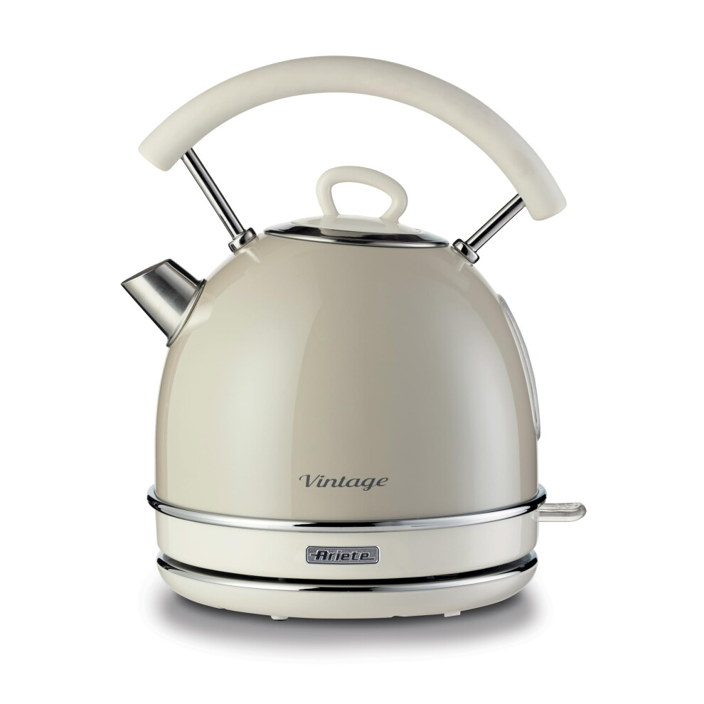 Ariete 2877/03 Retro Style Cordless Dome Kettle, Removable And Washable Filter, 1.7 Litre Capacity, 360 ? Rotating Base, Visible Water Level, Vintage