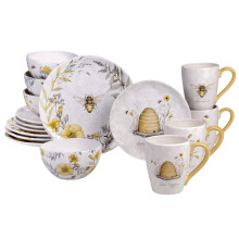 Bee Sweet 16 Piece Dinnerware Set, Service for 4