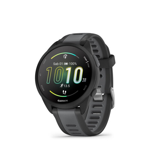 Garmin Relógio GPS conectado - GARMIN - Forerunner 165 - 1,2" - Preto com pulseira preta e cinza