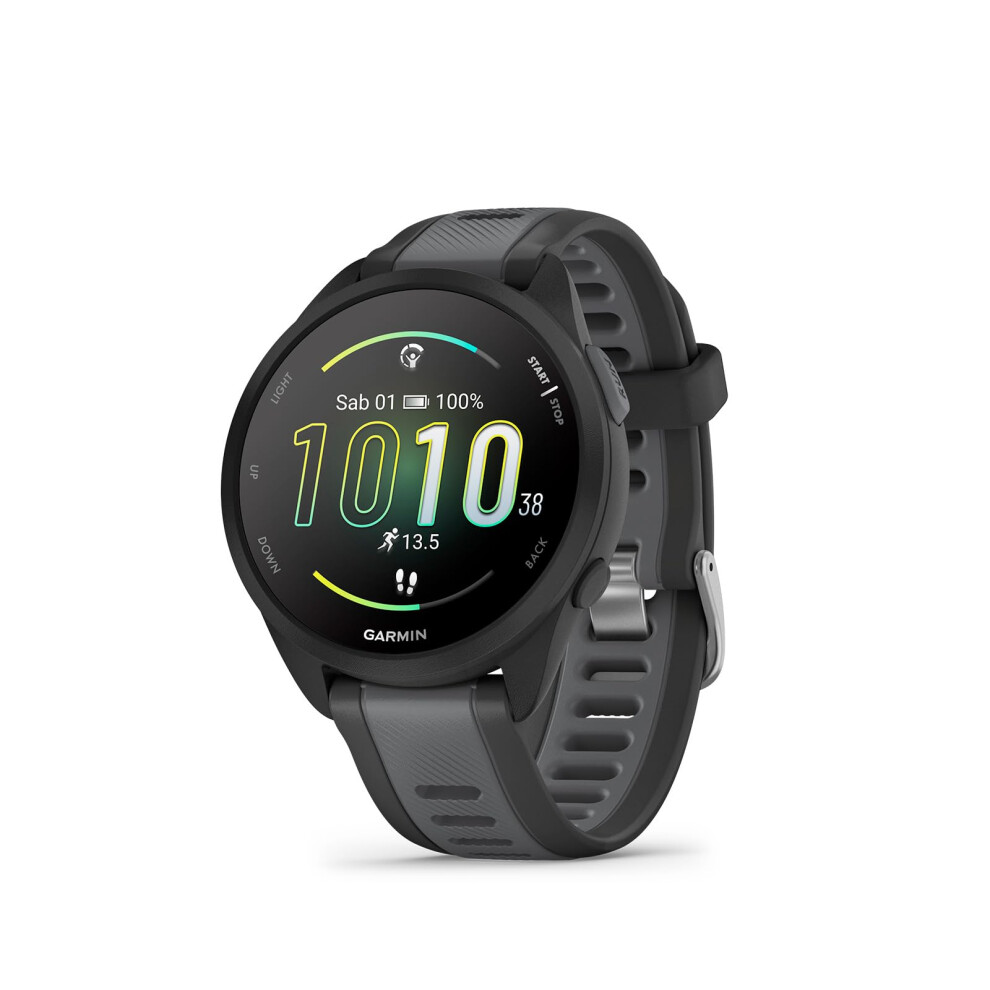 Garmin Forerunner 165 GPS 43mm Running Smartwatch, Lightweight, AMOLED Touchscreen, Advanced Training, Insights and Features, Safety & Tracking