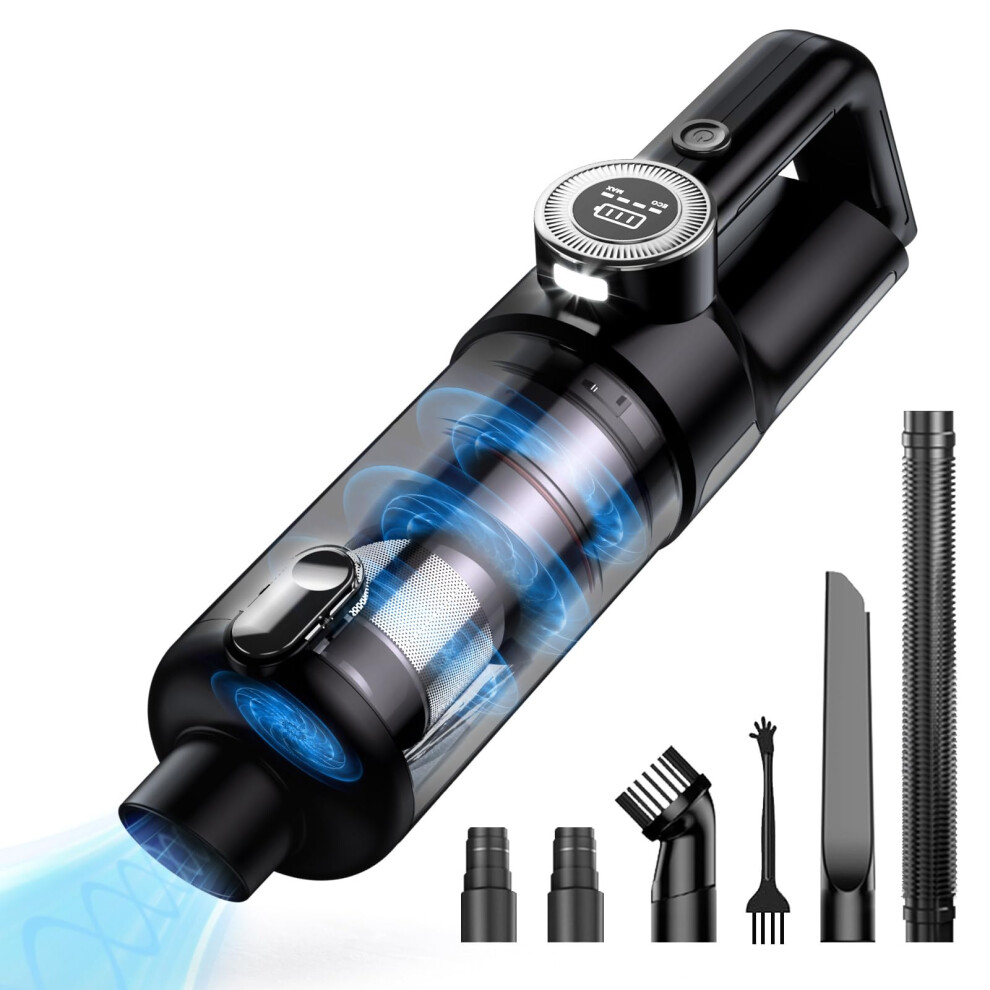 Lalalumi 14000PA Handheld Hoover Cordless with HEPA Filter for Car Home Office Cleaning