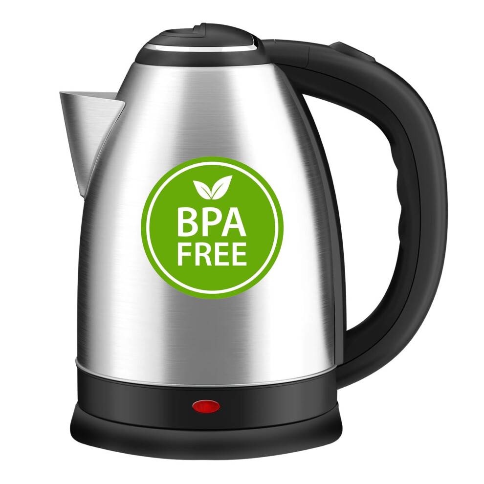 Electric Kettle & Stainless Steel Water Kettle, 1.8L Cordless Kettle, Boil-dry Protection, Fast Boil, BPA Free, Auto Shut-Off, Black-image-OPC-PG7K626-NEW