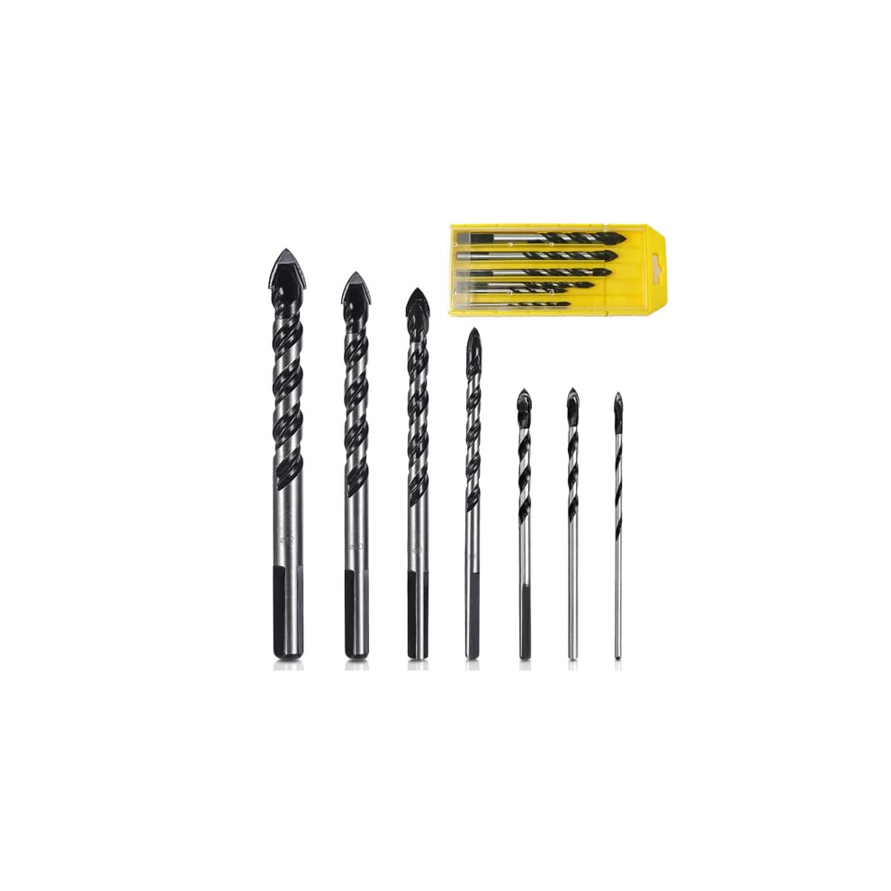 Zfyq Drill Bits Set For Ceramic Tile, Porcelain, Brick, Glass, Plastic And Wood With Durable Storage Box, 7Pcs 778942971336